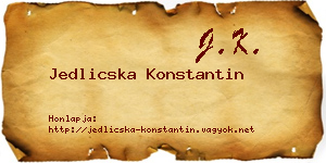 Jedlicska Konstantin névjegykártya