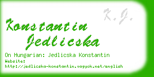 konstantin jedlicska business card